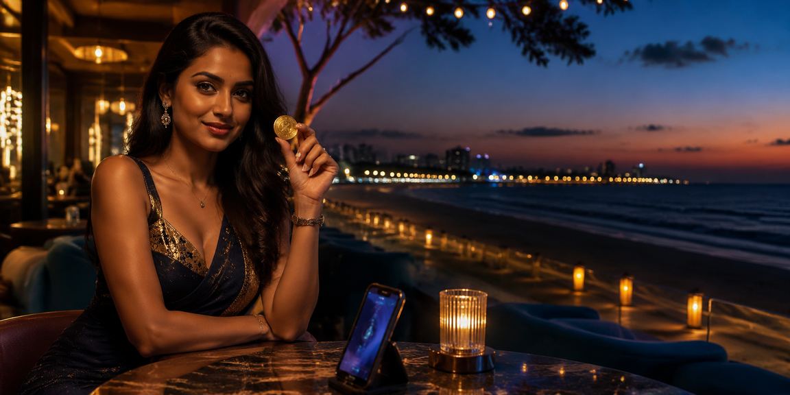 Cricket fans using mobile devices for online sports betting near Marina Beach in Chennai