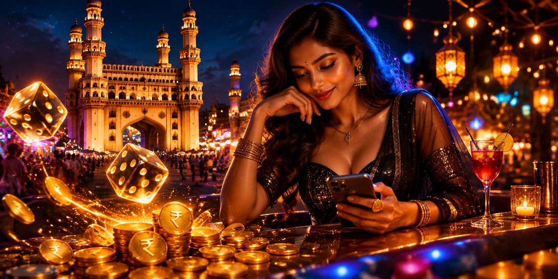Hyderabad locals playing dice game and placing rupee bets near Charminar at night